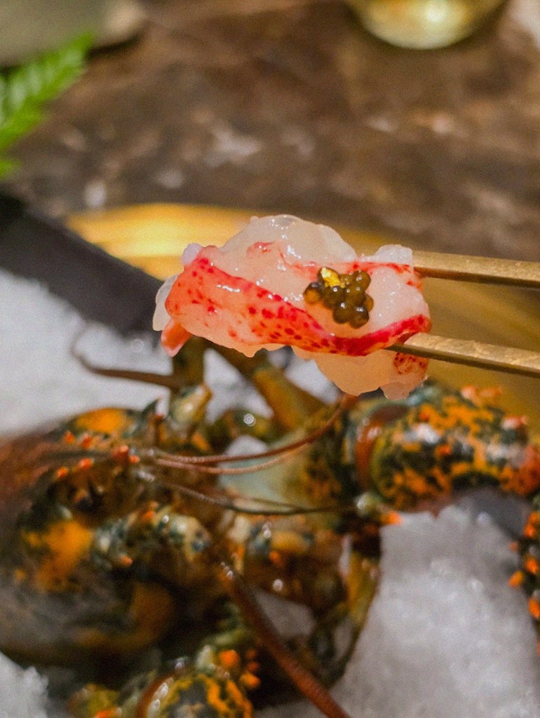DAEBOJUNG City Hall · seafood course served alongside the beef