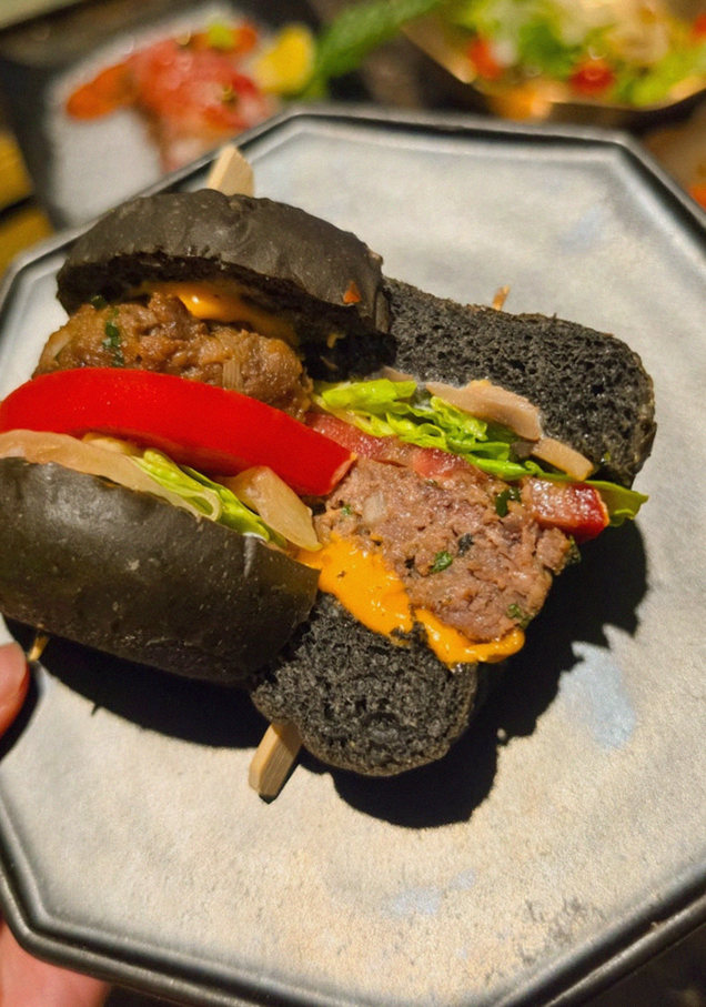 DAEBOJUNG City Hall · a plated course of Hanwoo beef