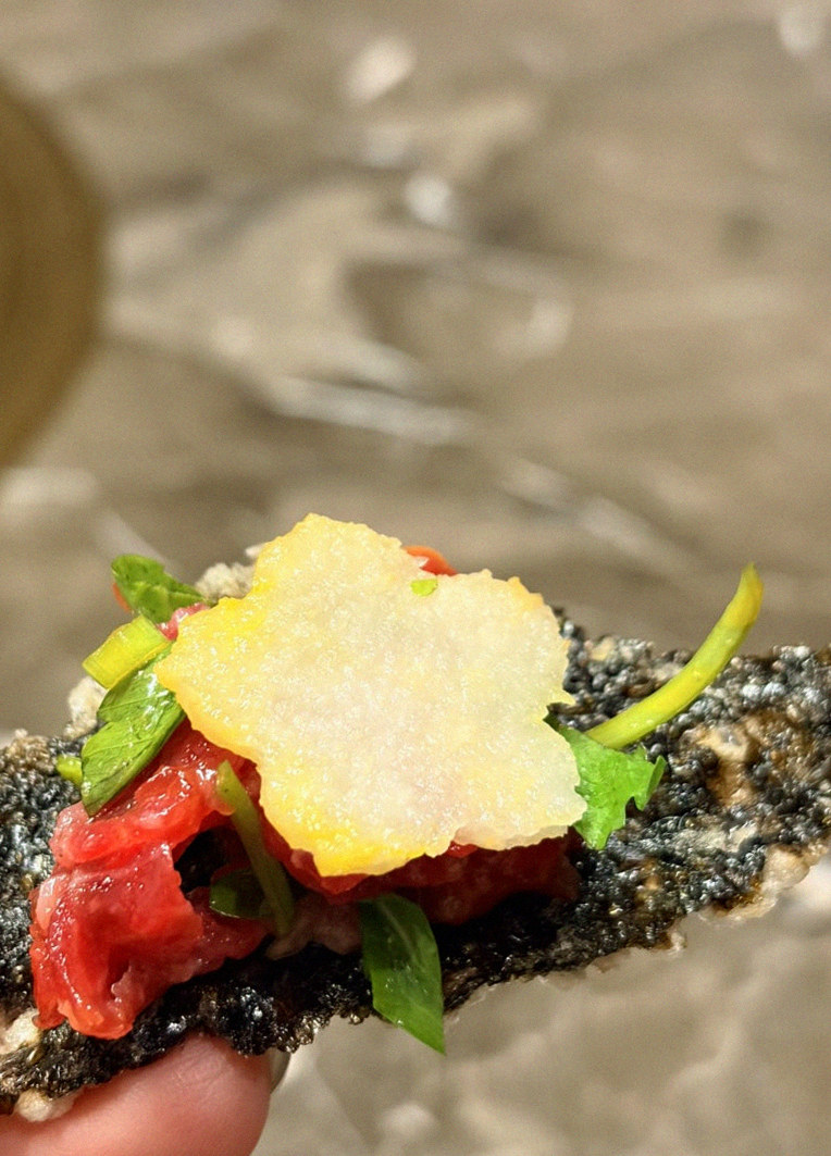 DAEBOJUNG Yeouido · a plated course of Hanwoo beef