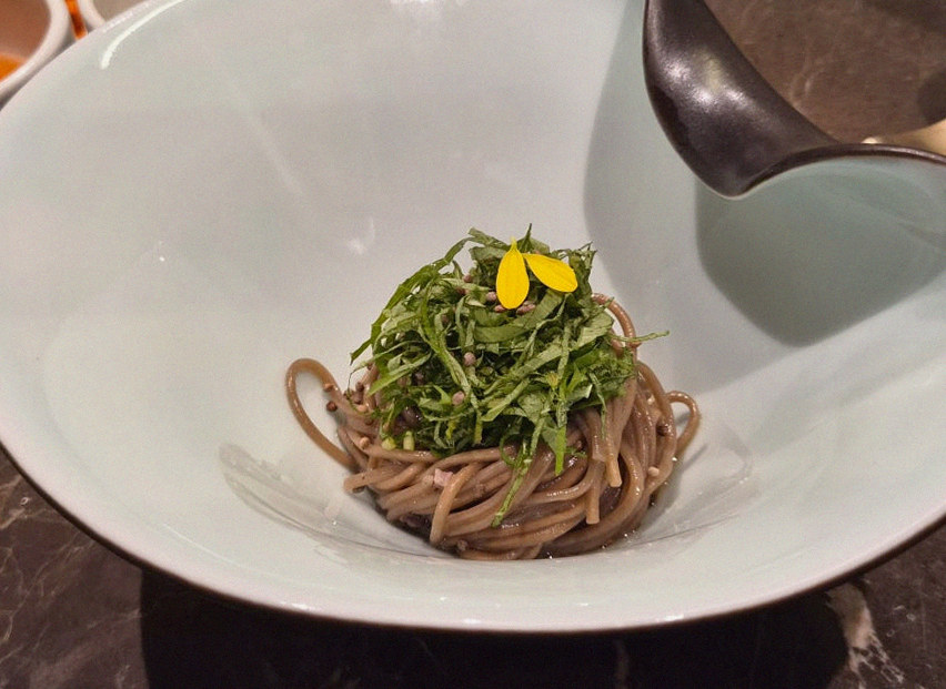 DAEBOJUNG Yeouido · a plated course of Hanwoo beef