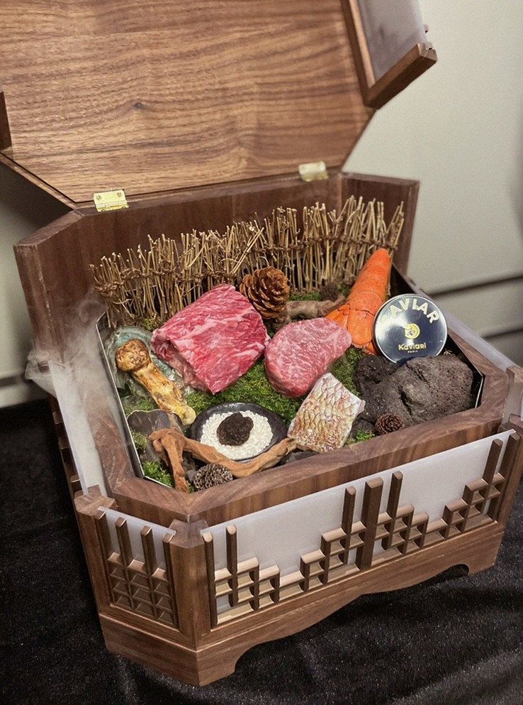 대보정 여의도점 · 여의도 룸식당 여의도 맛집 · 시그니처 한우 쇼잉 — 진열함에 담긴 마블링 한우와 캐비아