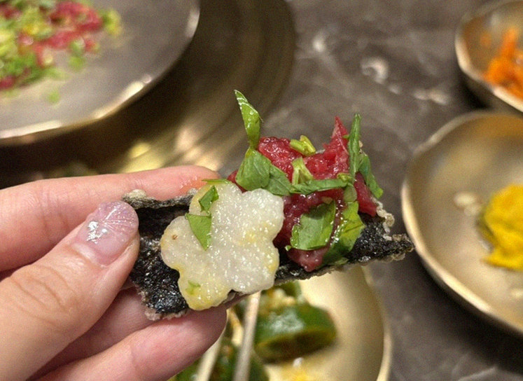 DAEBOJUNG Yeouido · fresh Hanwoo beef tartare (yukhoe)