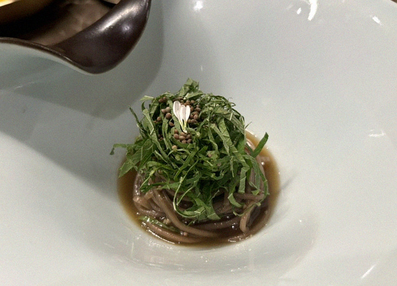 DAEBOJUNG Yeouido · a plated course of Hanwoo beef