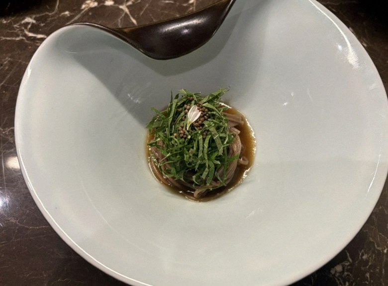 DAEBOJUNG Yeouido · a plated course of Hanwoo beef