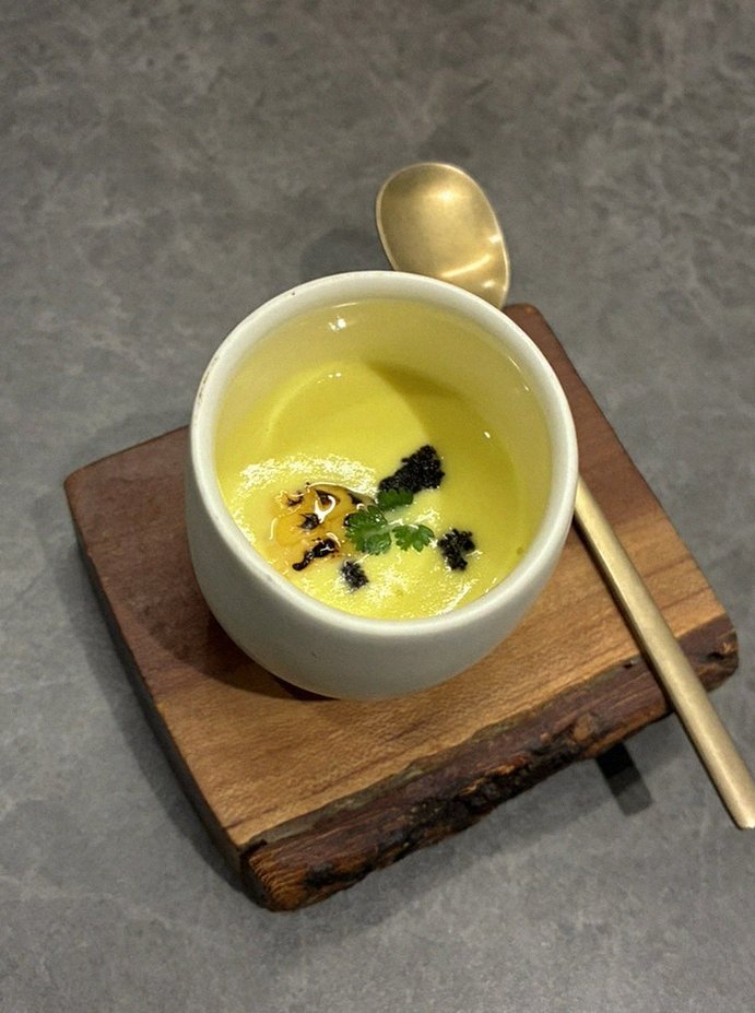 GOWOOGA Gwanghwamun · a warm soup to finish the course