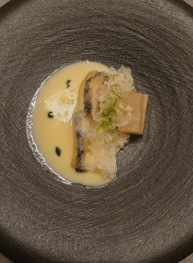 GOWOOGA Gwanghwamun · a plated course of Hanwoo beef