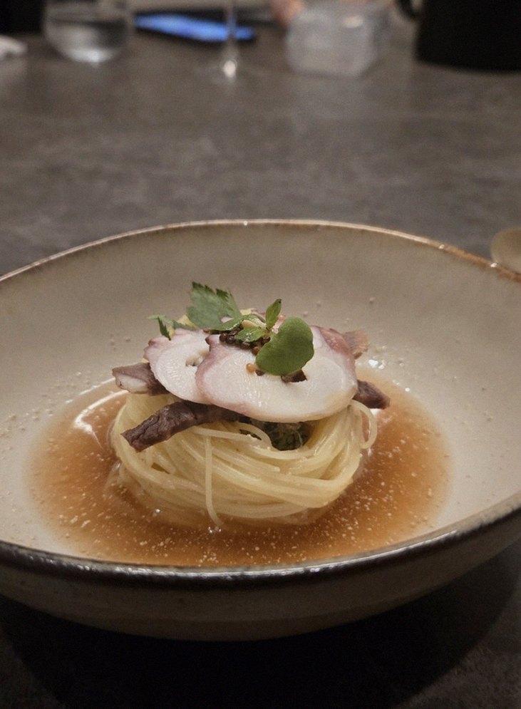 GOWOOGA Gwanghwamun · a plated course of Hanwoo beef