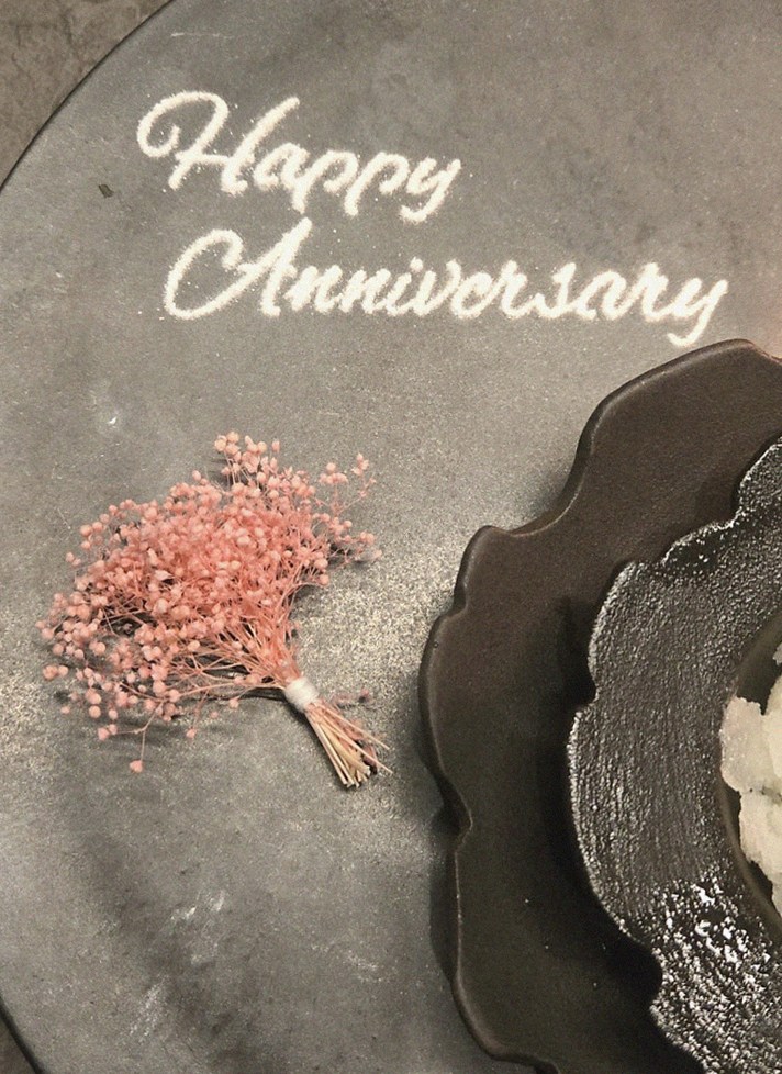 GOWOOGA Gwanghwamun · the signature Hanwoo showing — marbled beef cuts and caviar presented in a display chest