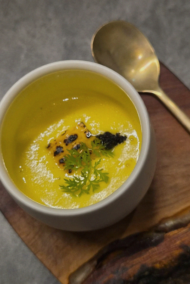 GOWOOGA Gwanghwamun · a warm soup to finish the course