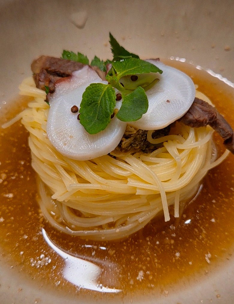 GOWOOGA Gwanghwamun · a plated course of Hanwoo beef