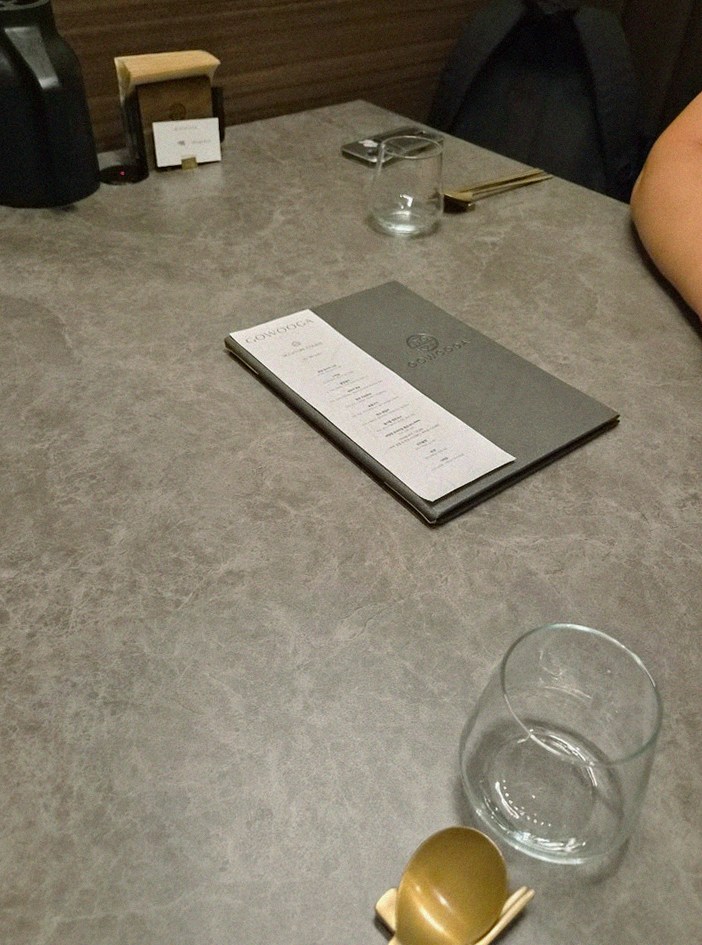 GOWOOGA Gwanghwamun · course menu