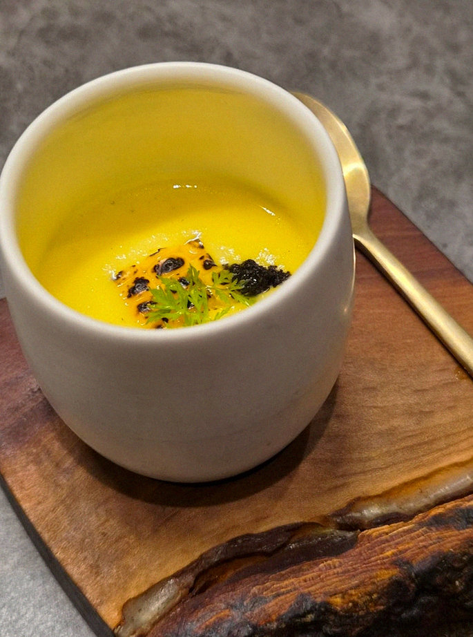GOWOOGA Gwanghwamun · a warm soup to finish the course