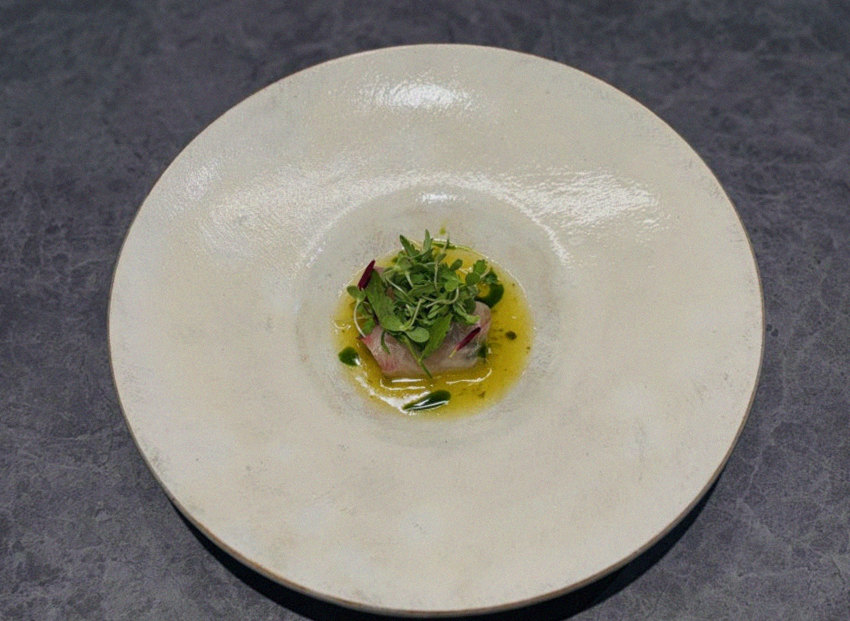 GOWOOGA Gangnam·Yeoksam · a plated course of Hanwoo beef