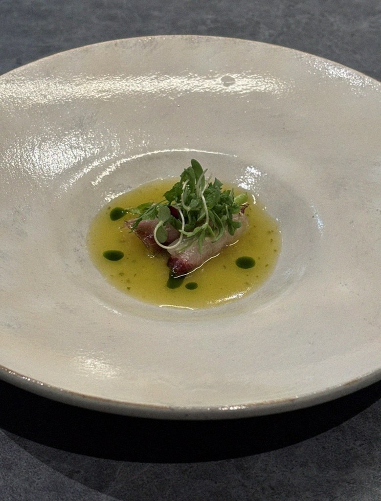 GOWOOGA Gangnam·Yeoksam · a plated course of Hanwoo beef
