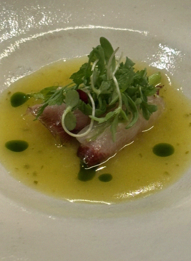GOWOOGA Gangnam·Yeoksam · a plated course of Hanwoo beef