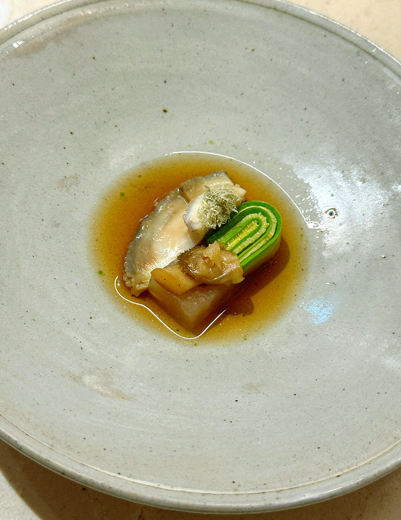 WOOARA Gwanghwamun · seafood course served alongside the beef