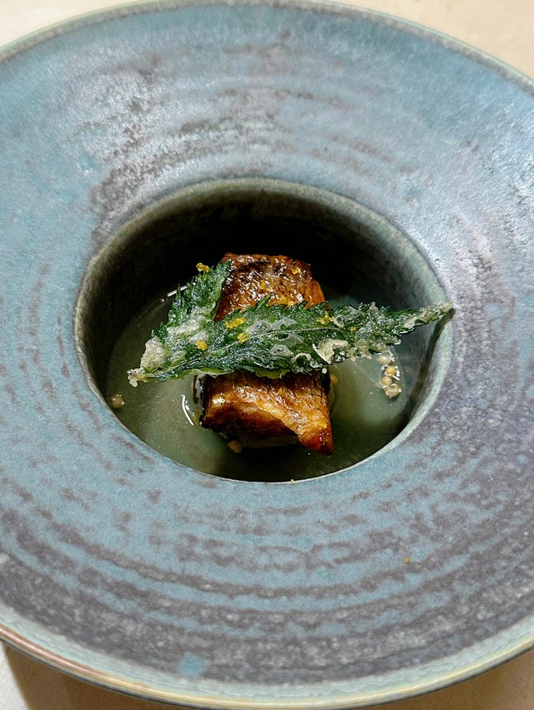 WOOARA Gwanghwamun · a plated course of Hanwoo beef