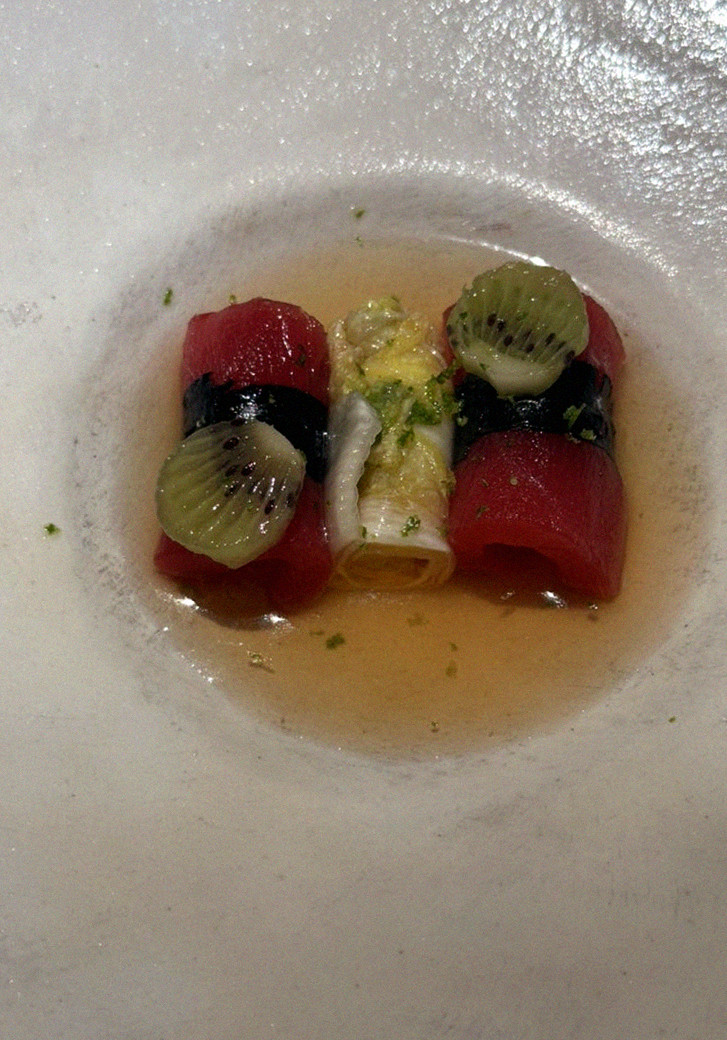 WOOARA Gwanghwamun · a plated course of Hanwoo beef