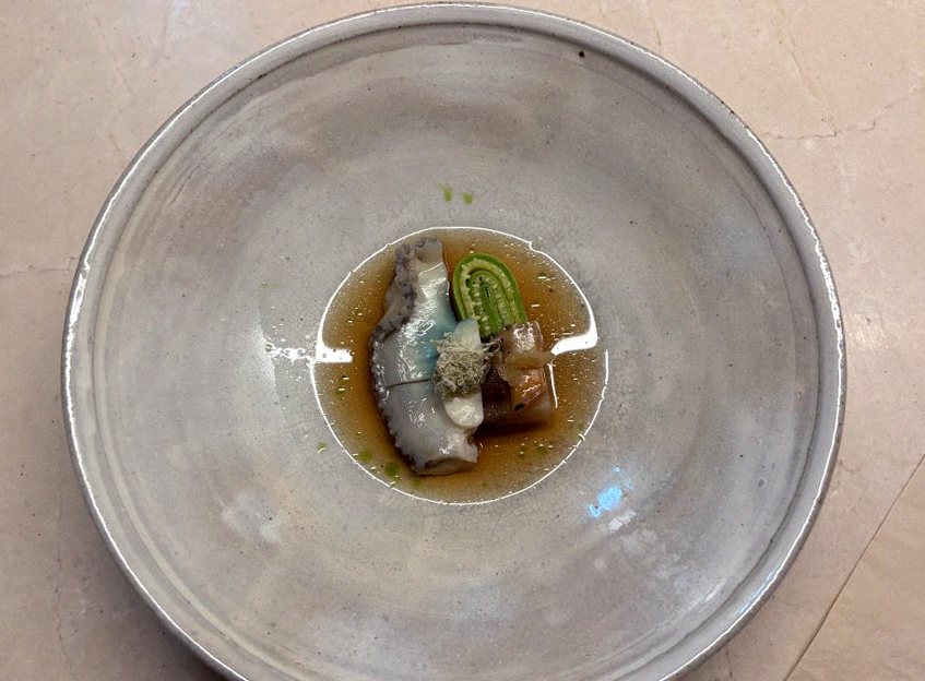 WOOARA Gwanghwamun · a plated course of Hanwoo beef