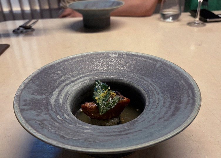 WOOARA Gwanghwamun · a plated course of Hanwoo beef