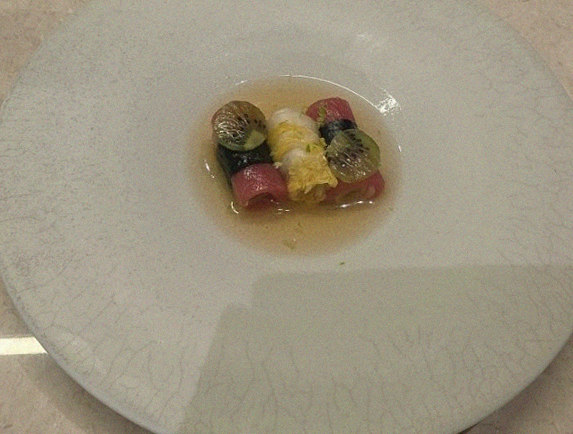 WOOARA Yeouido · a plated course of Hanwoo beef