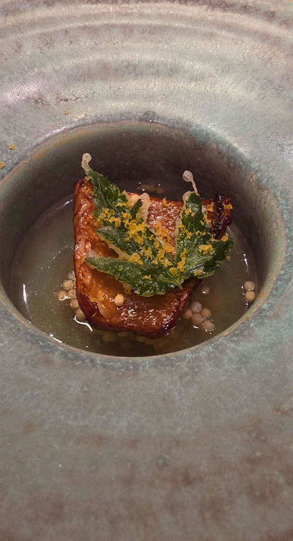 WOOARA Yeouido · a plated course of Hanwoo beef