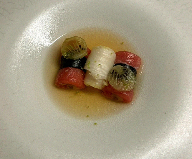 WOOARA Yeouido · a plated course of Hanwoo beef