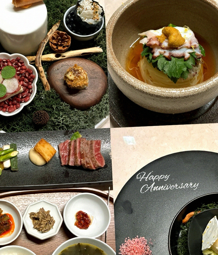 WOOARA Yeouido · a plated course of Hanwoo beef