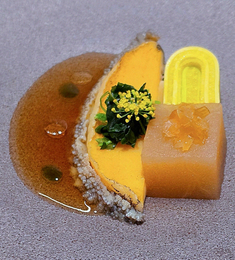 WOOHANA Jonggak · a plated course of Hanwoo beef