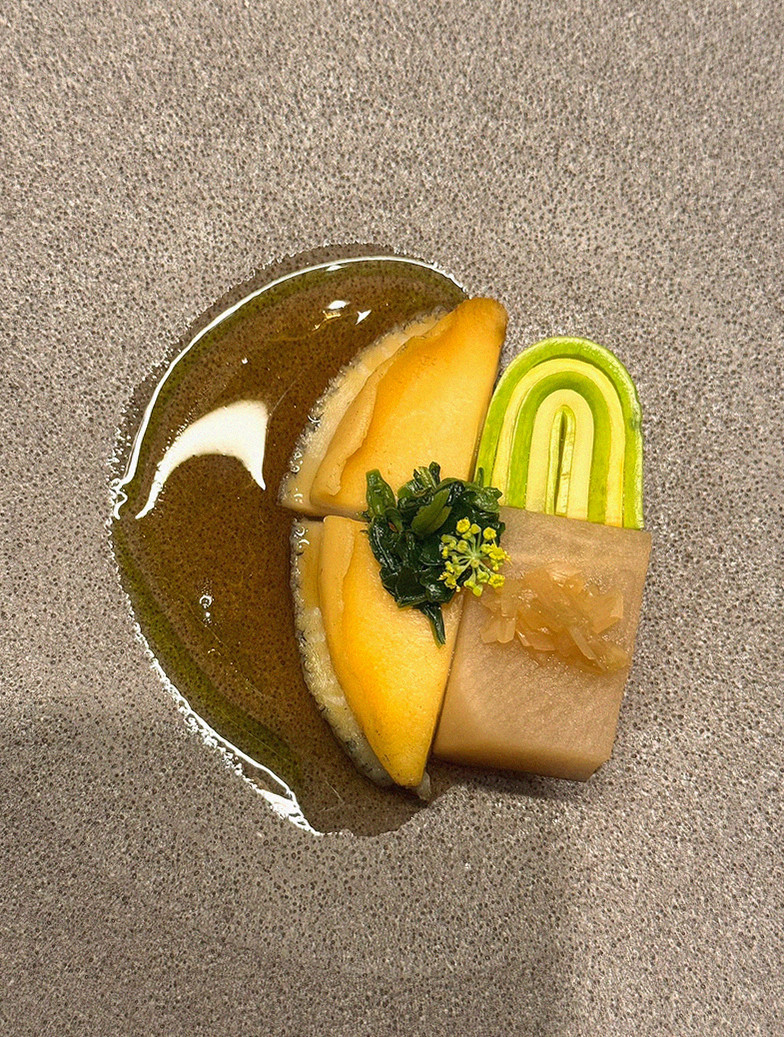 WOOHANA Jonggak · a plated course of Hanwoo beef