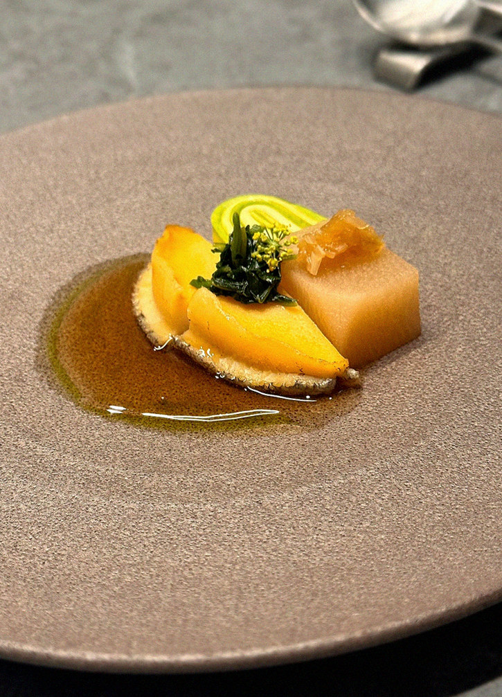 WOOHANA Jonggak · a plated course of Hanwoo beef