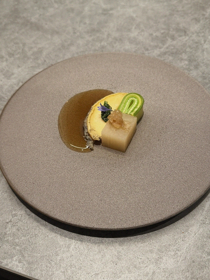 WOOHANA Jonggak · a plated course of Hanwoo beef