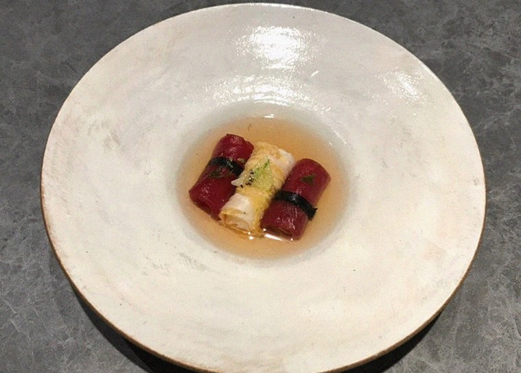 WOOHANA Yeouido · a plated course of Hanwoo beef