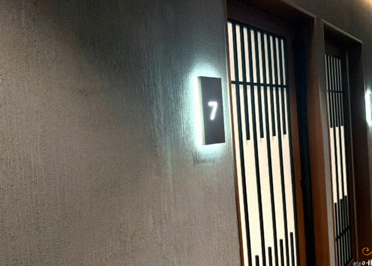 WOOHANA Yeouido · 餐厅入口与指引