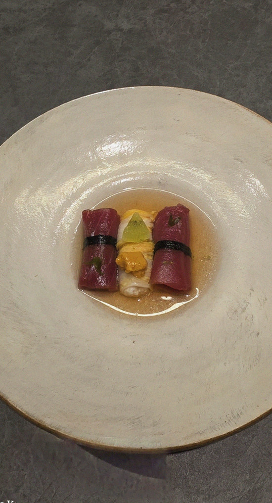 WOOHANA Yeouido · a plated course of Hanwoo beef