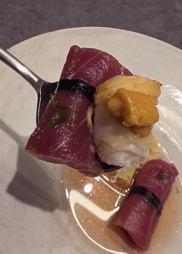 WOOHANA Yeouido · seafood course served alongside the beef