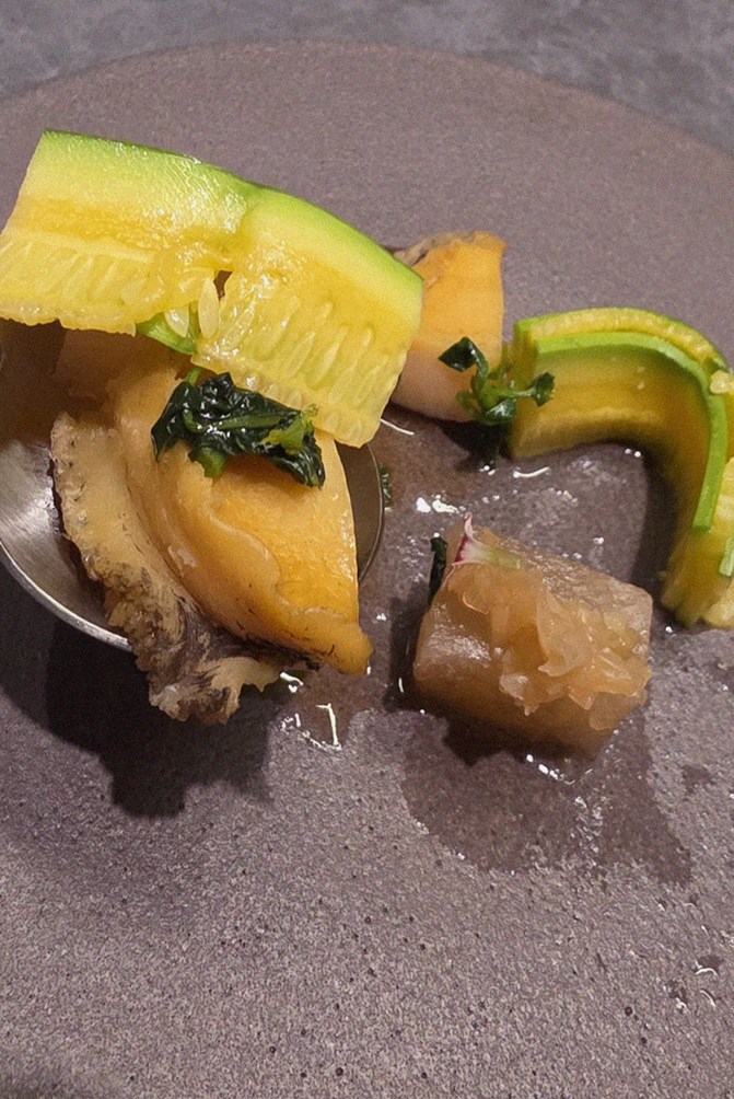 WOOHANA Yeouido · a plated course of Hanwoo beef