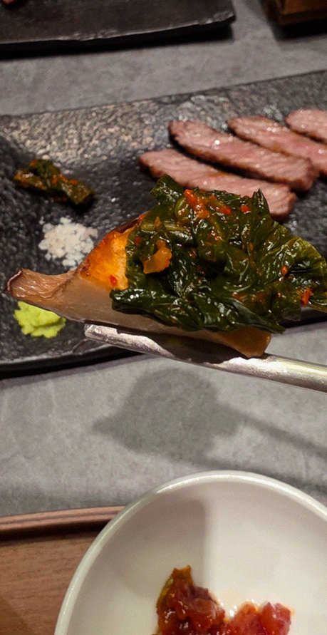 WOOHANA Yeouido · a plated course of Hanwoo beef