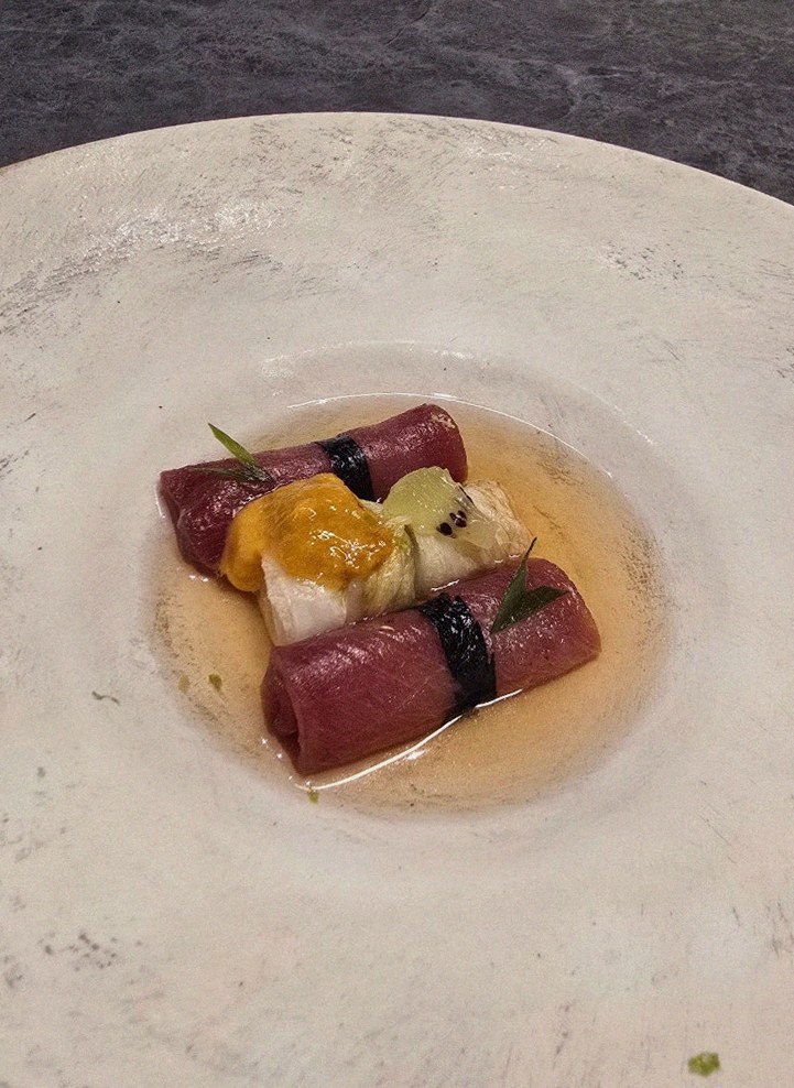 WOOHANA Yeouido · a plated course of Hanwoo beef