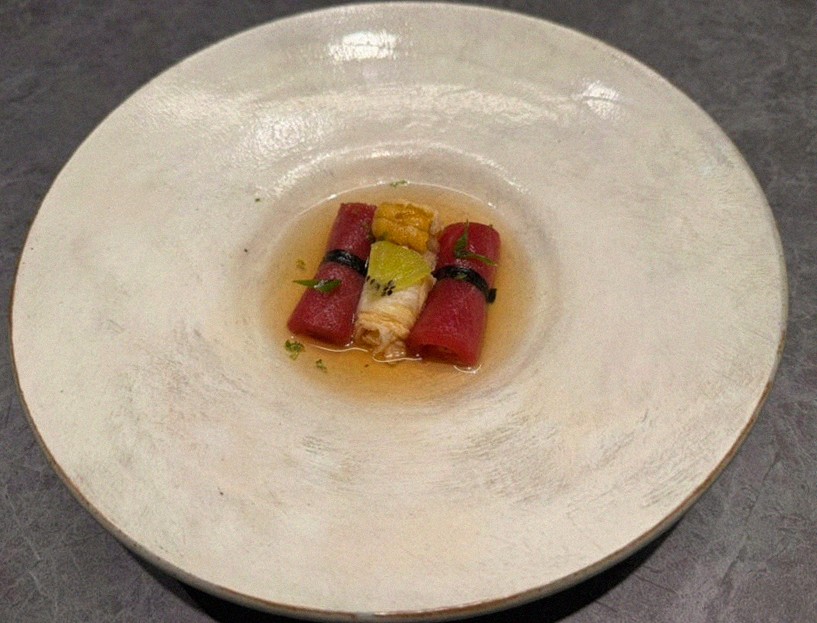 WOOHANA Yeouido · a plated course of Hanwoo beef
