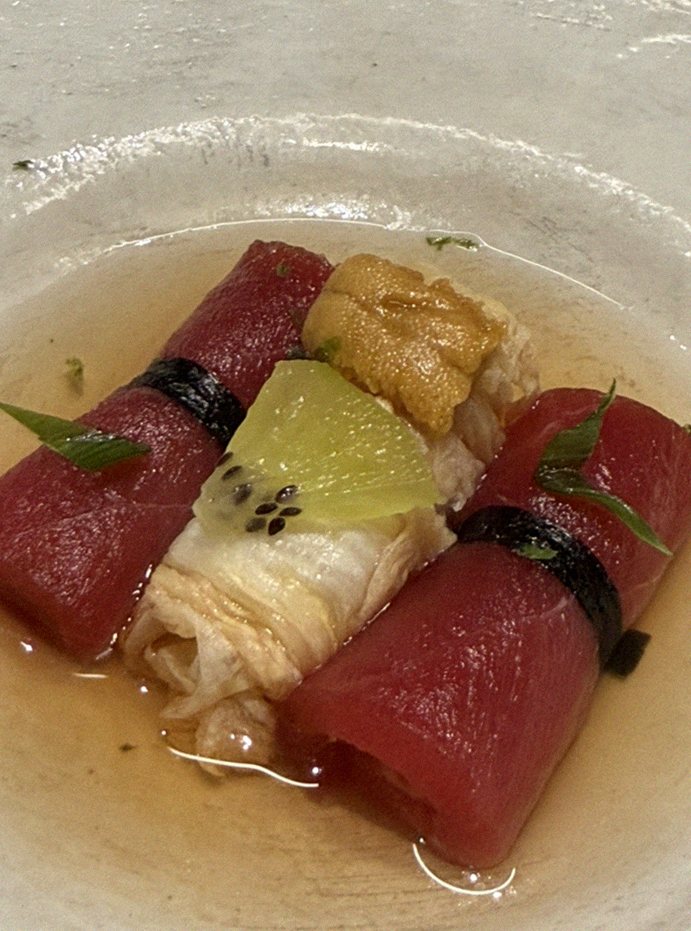 WOOHANA Yeouido · seafood course served alongside the beef