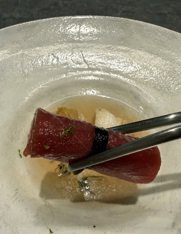 WOOHANA Yeouido · seafood course served alongside the beef