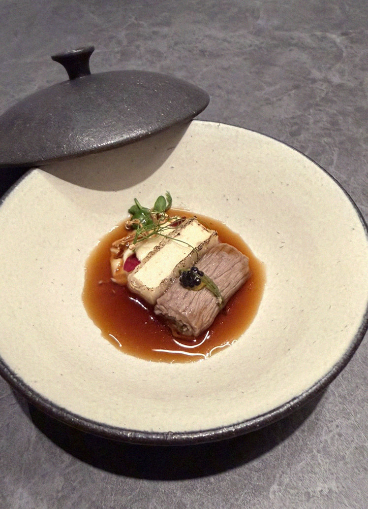 WOOHANA Yeouido · a plated course of Hanwoo beef