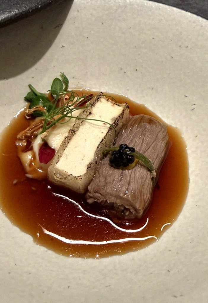 WOOHANA Yeouido · a plated course of Hanwoo beef
