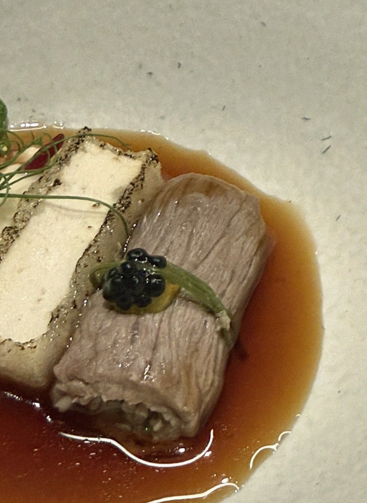 WOOHANA Yeouido · a plated course of Hanwoo beef