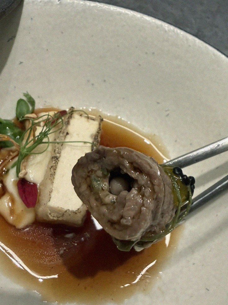 WOOHANA Yeouido · a plated course of Hanwoo beef