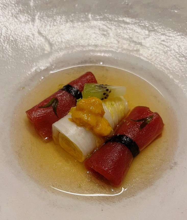 WOOHANA Yeouido · seafood course served alongside the beef