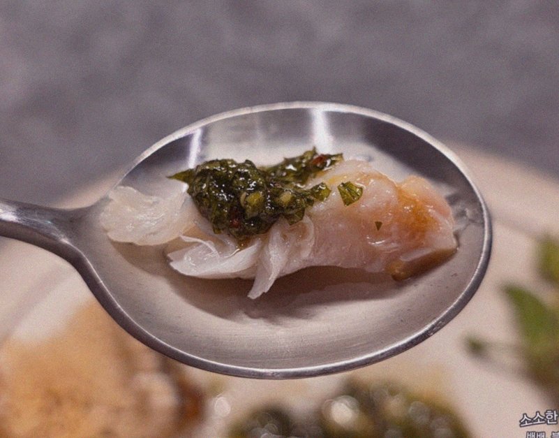 WOOHANA Yeouido · コースに添えられる海鮮料理