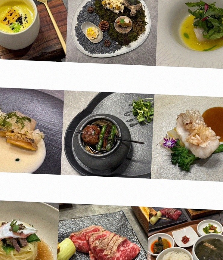 GOWOOGA Gwanghwamun · seafood course served alongside the beef