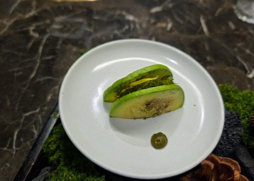DAEBOJUNG City Hall · a plated course of Hanwoo beef
